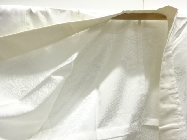  花模様織出し単衣長襦袢